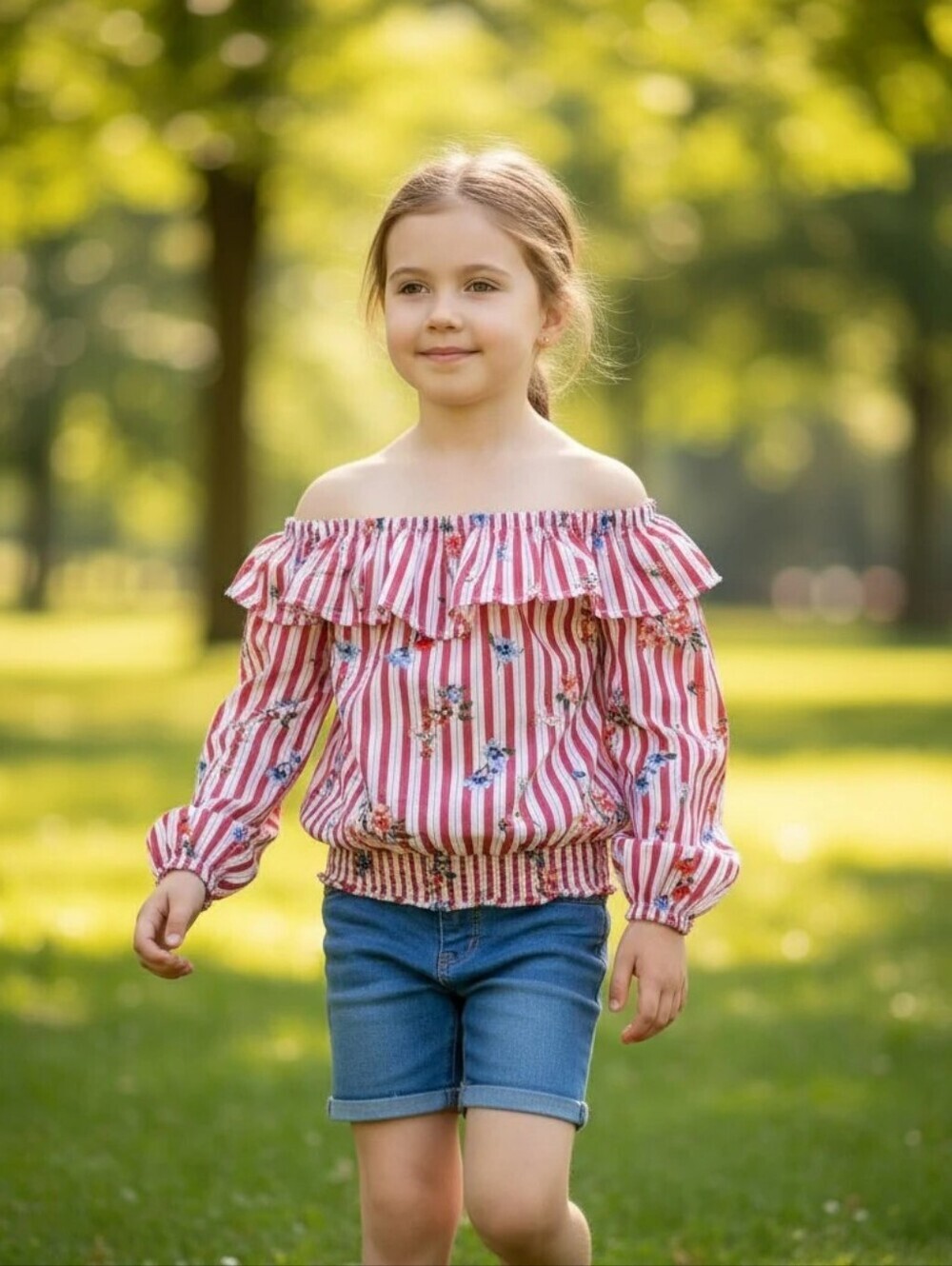 NWOT H&M Longsleeve Red Stripes Blouse